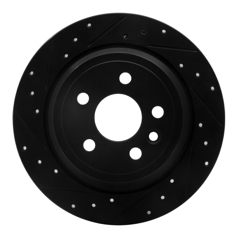 Land Rover LR2 Brake Rotor (1) - Rear Left - R1 Concepts - Drilled & Slotted - Black - `13-`15 Land Rover LR2 Brake Rotor (1) - Rear Left - R1 Concepts - Drilled & Slotted - Black - `13-`15